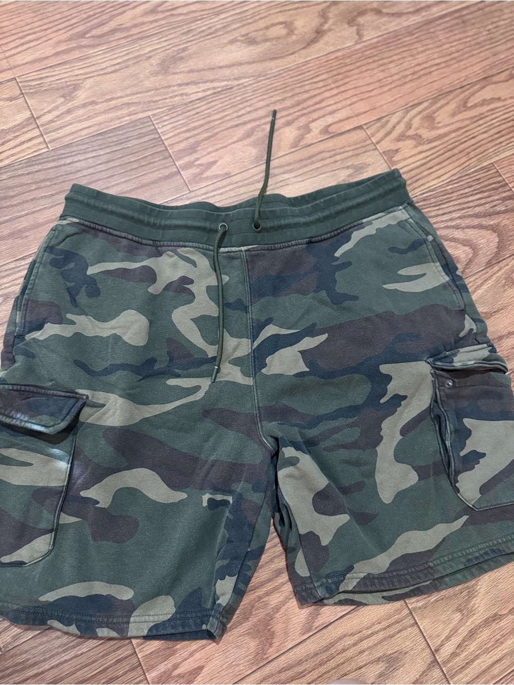Men's Camo Cargo Shorts — Green Camouflage